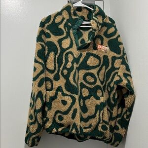 Parks Project Green and Cream Fleece Jacket